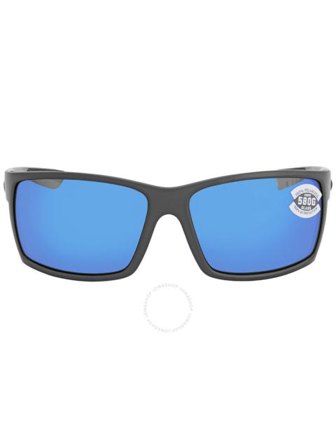 Other Designers Costa Del Mar REEFTON Blue Mirror Polarized Glass Men's Sunglasses RFT 98 OBMGLP 64