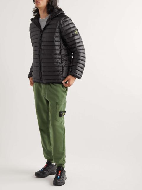 STONE ISLAND Channel Logo Quilted Shell Down Hooded Jacket