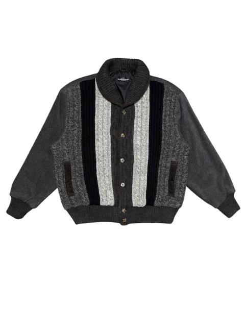 Other Designers Designer - Vintage Arnaldo Bassini Knitted Bomber Jacket