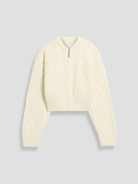 FRAME Cable-knit merino wool cardigan