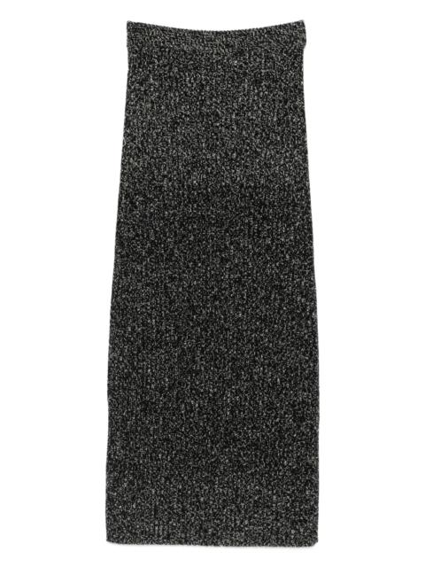 Max Mara ribbed lurex-effect skirt