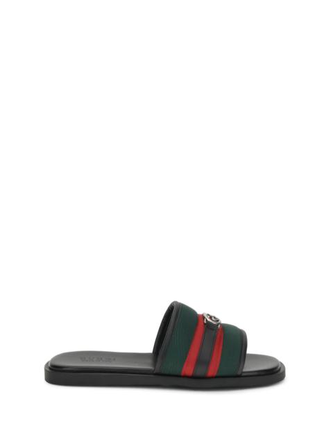 Gucci Men Gg Motif Slider Sandals