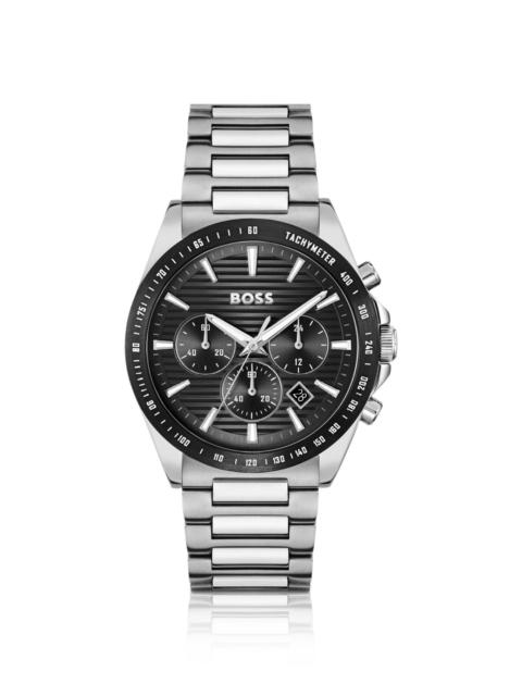 BOSS STEEL-BRACELET WATCH WITH BLACK PLATING