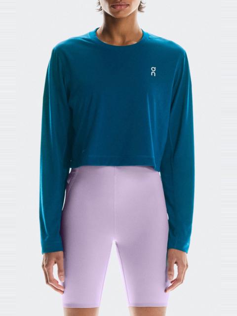On Long Sleeve Crop Training Top in Tempest at Nordstrom