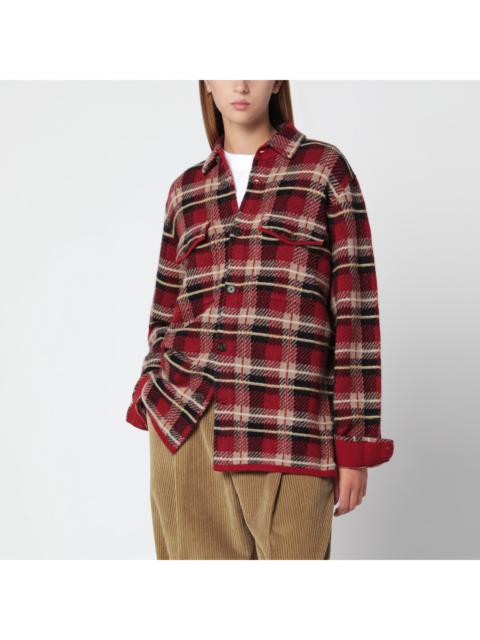 GUEST IN RESIDENCE Guest In Residence Carminio Red Plaid Work Checkered Shirt In Cashmere Women