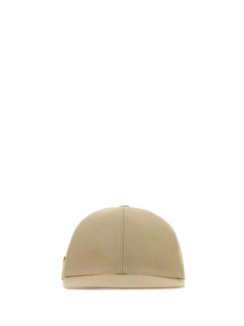 Prada Prada Men Sand Linen Baseball Cap