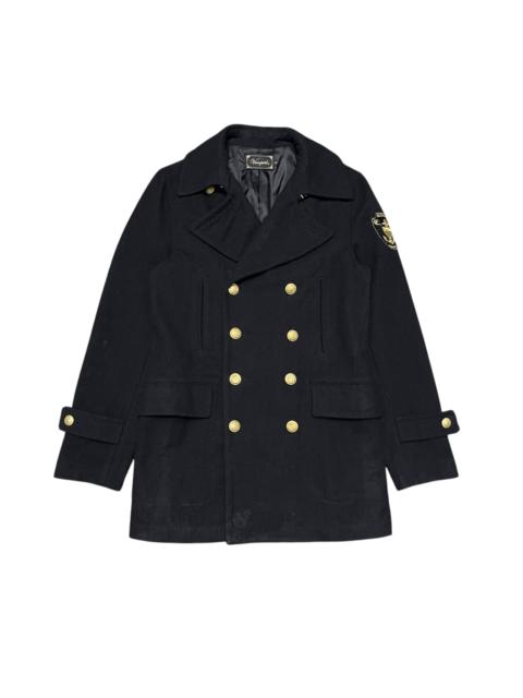 Other Designers Beauty Beast - Vanquish Wool Coat Double Breasted Gold Button