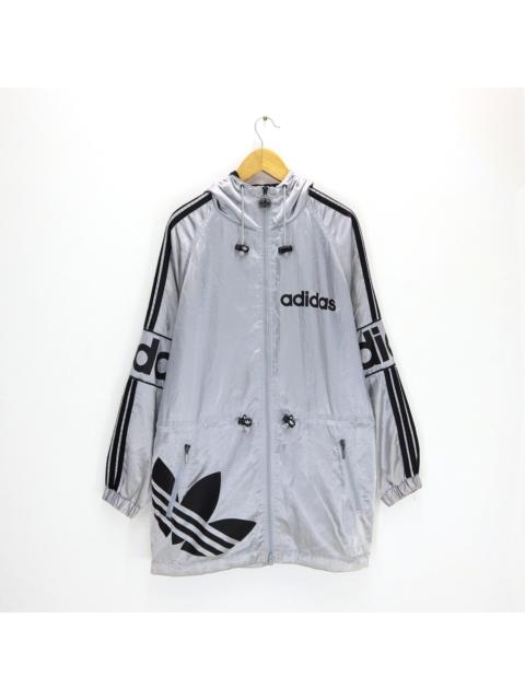 adidas Vintage 90s ADIDAS Trefoil Big Logo Windbreaker Windstopper Hoodie Coat Jacket Made In Japan
