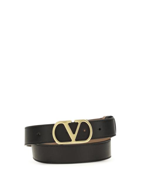 Valentino Valentino Garavani VLogo Signature Reversible Belt Nero/Smokey Brown