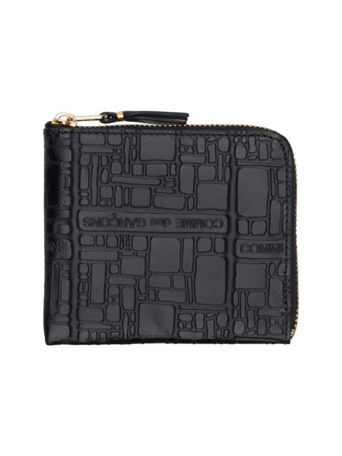 Comme Des Garçons Black Embossed Logotype Wallet