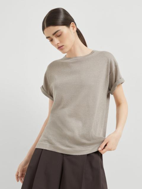 Brunello Cucinelli Sparkling cashmere and silk lightweight knit T-shirt