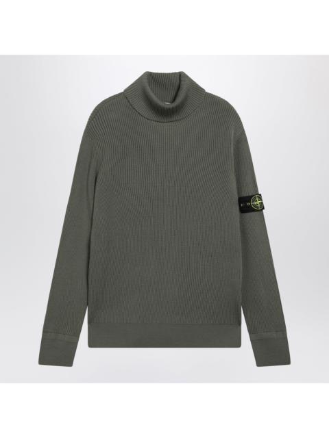 Stone Island Stone Island Military Green Ribbed Turtleneck Sweater Men