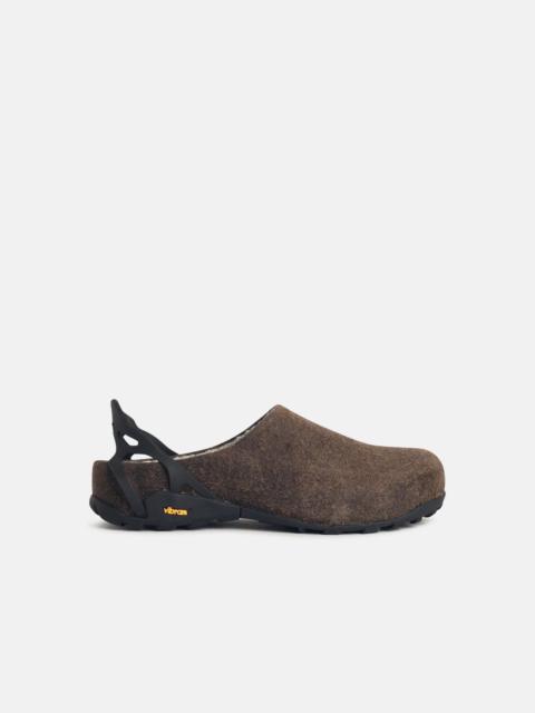 ROA 'FEDAIA' SLIPPERS IN MOLE LEATHER BLEND SHERPA