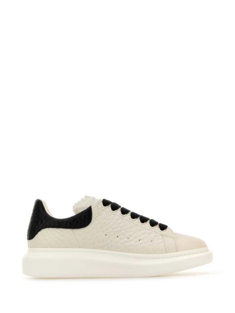 Alexander McQueen Alexander Mcqueen Men Ivory Leather Sneakers With Black Leather Heel