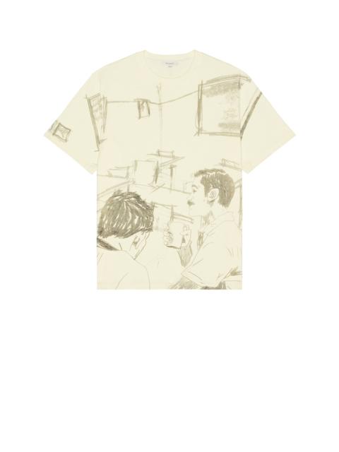 JW Anderson Cafe Scene Allover Print Tee