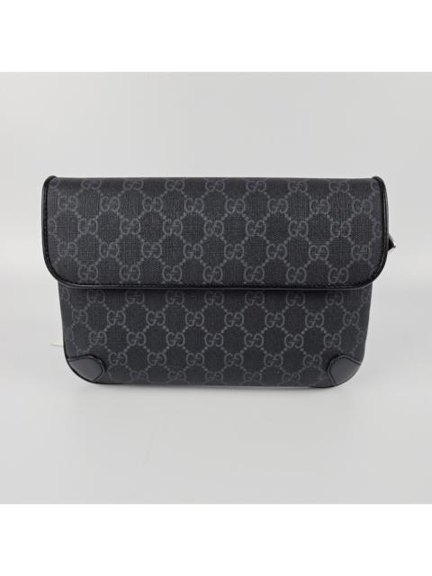 GUCCI GUCCI GG $1300 Small Black Canvas Belt Bag New And Authentic