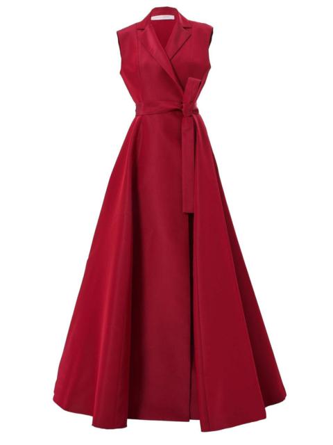 CAROLINA HERRERA Sleeveless Trench Gown - Currant