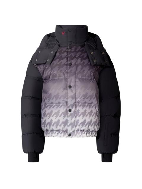 PERFECT MOMENT Moment Houndstooth Down Ski Jacket print