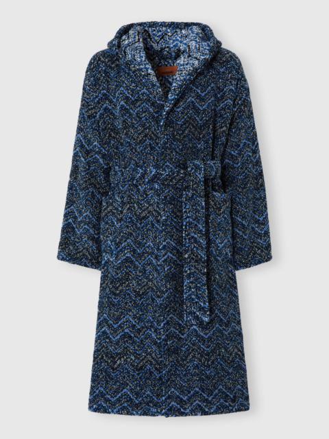 Missoni Missoni Home Azul Cotton Terry Chevron Bathrobe in Blue at Nordstrom