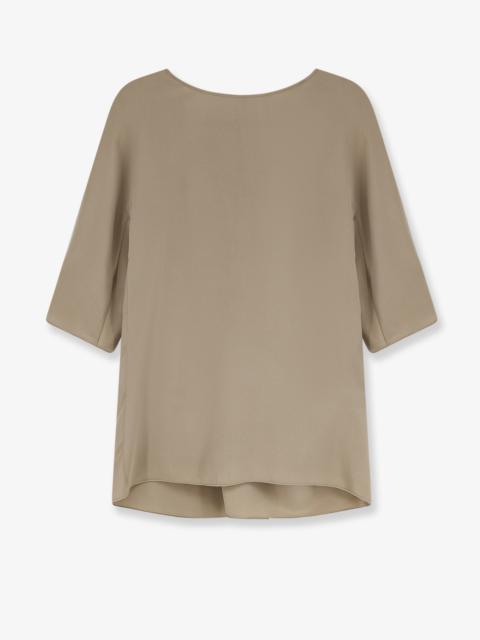 Max Mara Max Mara Mxegattini Silk Top Beige