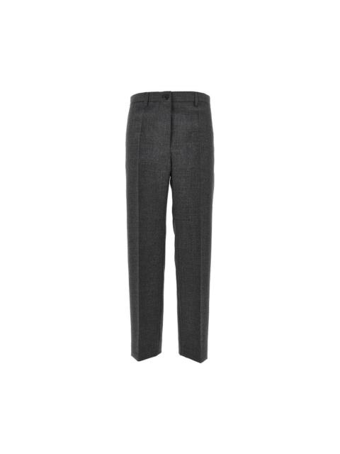Prada Prada Wool Canvas Tailored Pants Grey Women