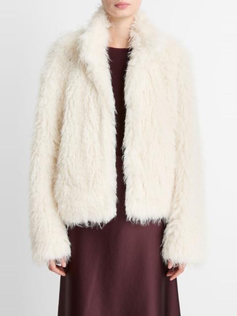 Vince Vince Shaggy Faux Fur Jacket in Light Cream at Nordstrom