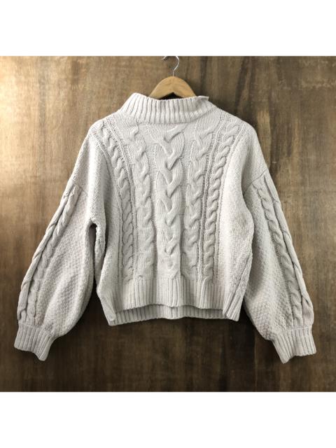 Other Designers Coloured Cable Knit Sweater - Vintage Crocheted Thick Knit Vintage Sweater