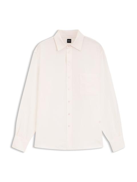 BOSS RELAXED-FIT BLOUSE WITH CHEST POCKET