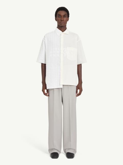 MM6 Maison Margiela Two-tone cotton poplin shirt