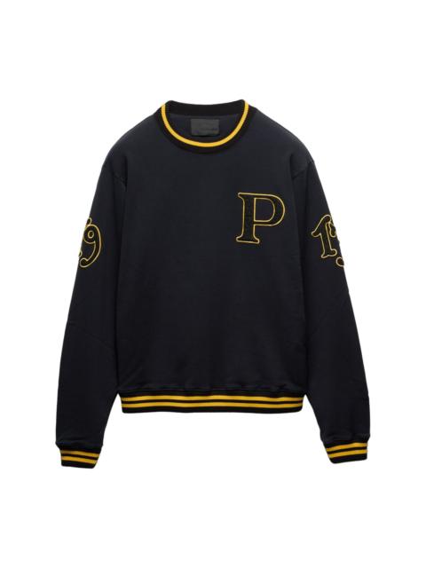 logo-patch cotton sweatshirt