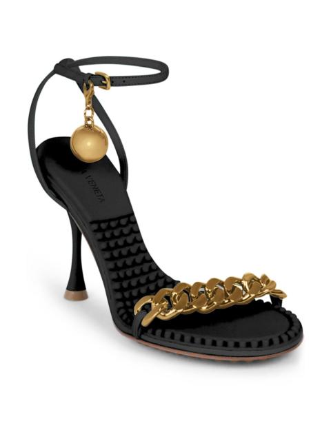 Bottega Veneta DOT ANKLE STRAP 90MM SANDAL | BLACK