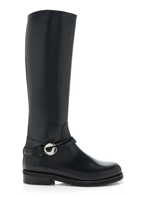 COPERNI Belt Cavalier Leather Knee Boots black