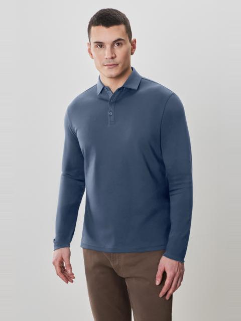 ROBERT BARAKETT The Barakett Long Sleeve Herringbone Polo