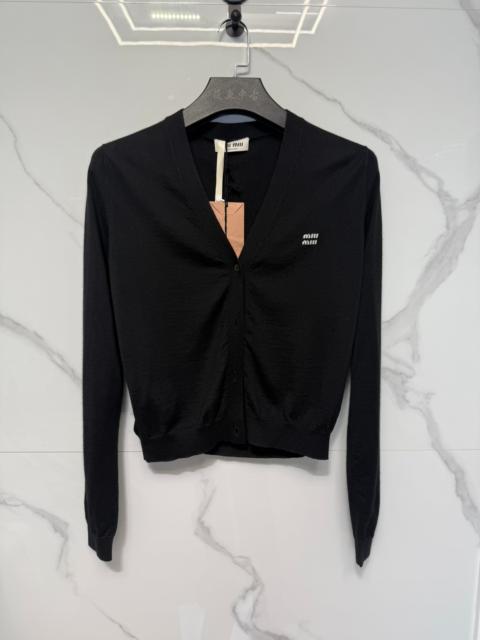 Miu Miu Miu Miu Black Printed Cardigan