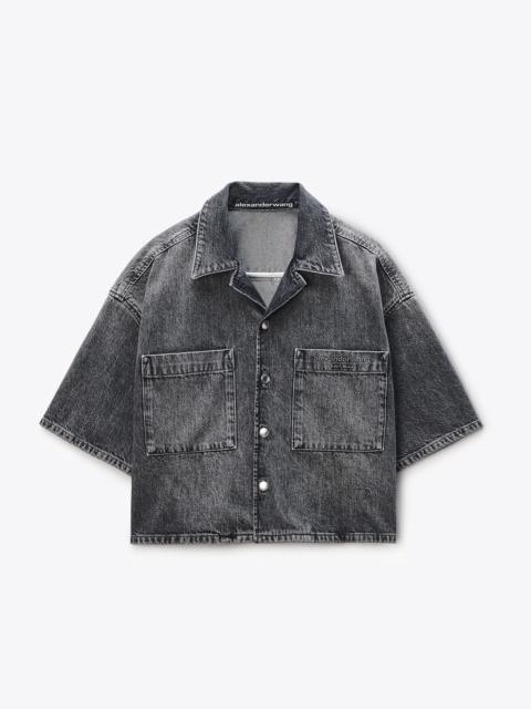 Alexander Wang Cropped Short Sleeve Shirt