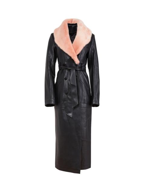 Fleur du Mal Vegan Leather & Fur Coat
