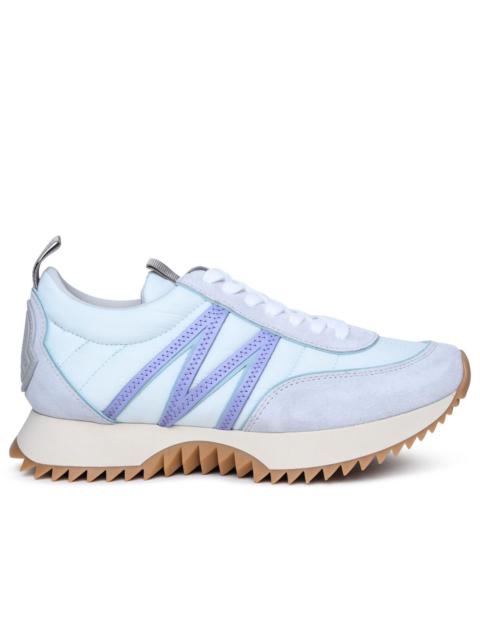 Moncler Woman Moncler 'Pacey' Sneakers In Light Blue Polyamide