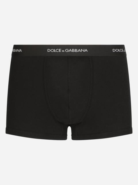 Dolce & Gabbana Fine-rib regular cotton boxers
