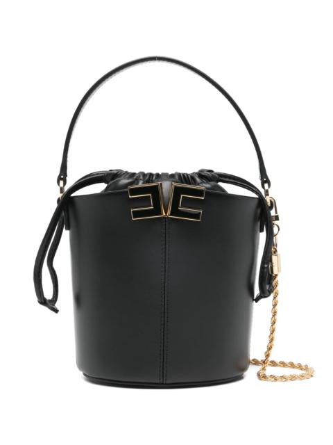 ELISABETTA FRANCHI Elisabetta Franchi Logo-plaque Drawstring Mini Bucket Bag