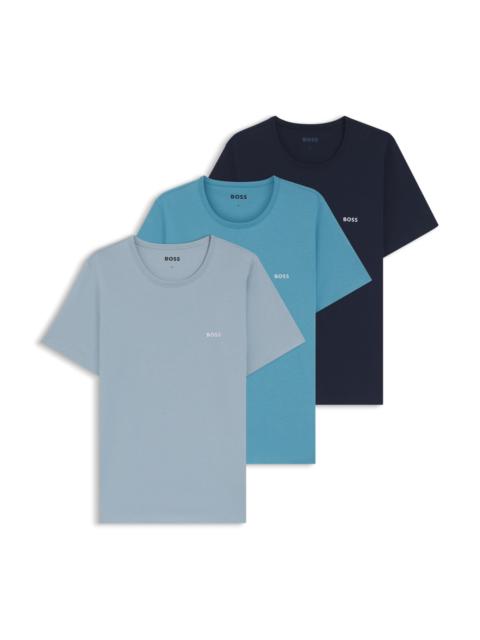BOSS THREE-PACK OF UNDERWEAR T-SHIRTS IN COTTON JERSEY