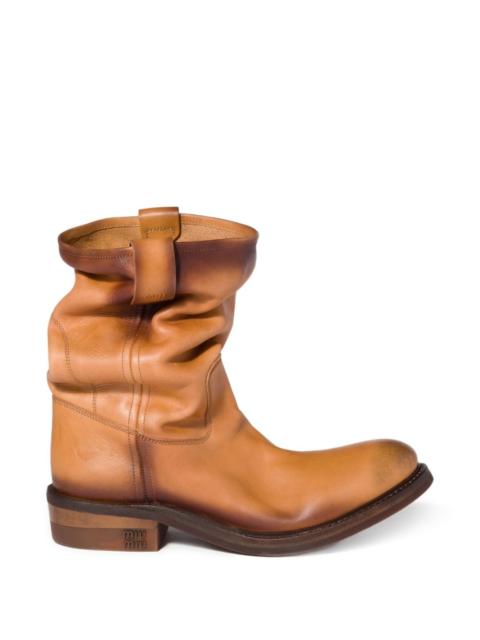 Miu Miu Miu Miu Women Foule Leather Boots