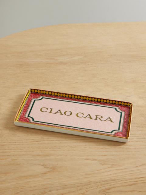 La DoubleJ Ciao Cara Porcelain Tray