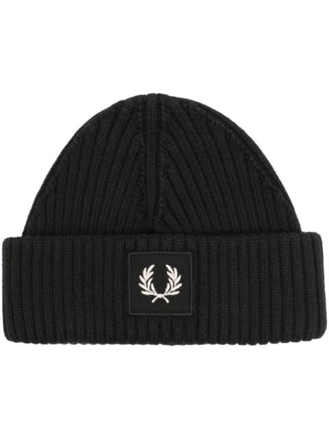 FRED PERRY FP PATCH BRAND CHUNKY RIB BEANIE ACCESSORIES