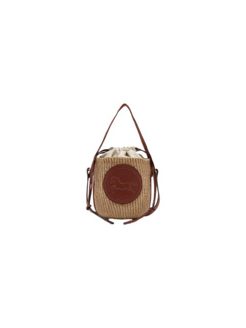 Chloé Small Horse Medal Bag Made Of Natural Fibers