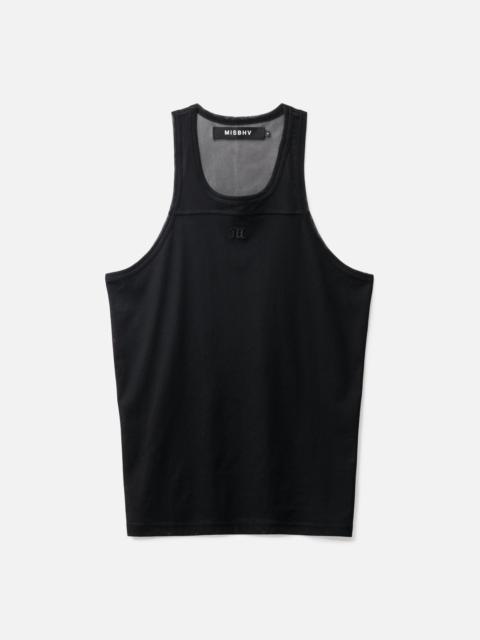 MISBHV DOUBLE LAYERED MESH TANK TOP