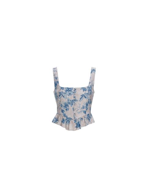 Agua by Agua Bendita Eslabón Bougainvillea Cropped Top
