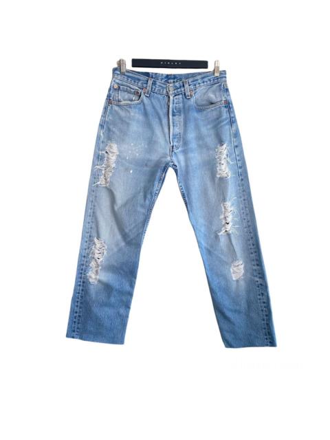 Levi's Vintage Levis 501 Distressed Lightwash Cropped