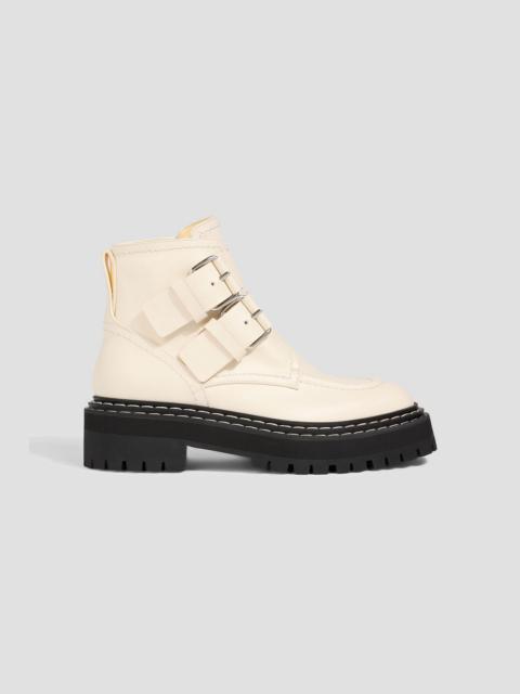Proenza Schouler Buckled leather combat boots
