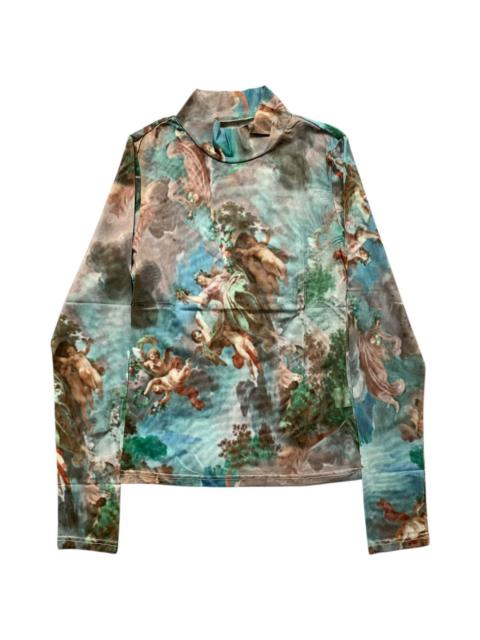 Other Designers Japanese Brand - Jean Paul Gaultier Style Angel Print Mesh Top