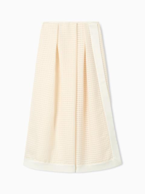 EMPORIO ARMANI 3D VICHY JACQUARD SKIRT